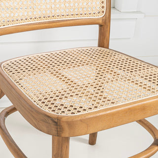 Stunning Mid-Century Vintage Wood Rattan Dining Chair