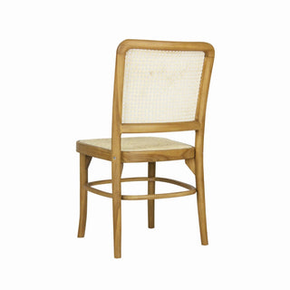 Stunning Mid-Century Vintage Wood Rattan Dining Chair