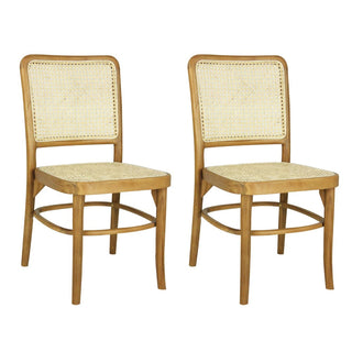 Stunning Mid-Century Vintage Wood Rattan Dining Chair