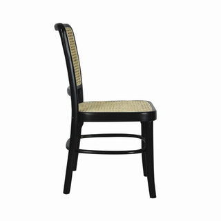 Stunning Mid-Century Vintage Wood Rattan Dining Chair