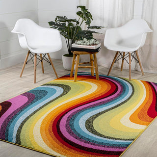 Orren Abstract Swirl Area Rug