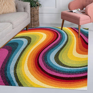 Orren Abstract Swirl Area Rug