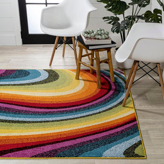 Orren Abstract Swirl Area Rug