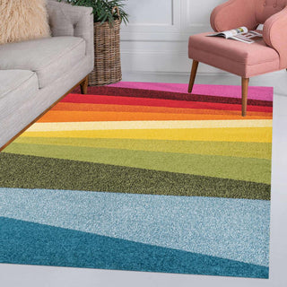 Prism Geometric Striped Area Rug