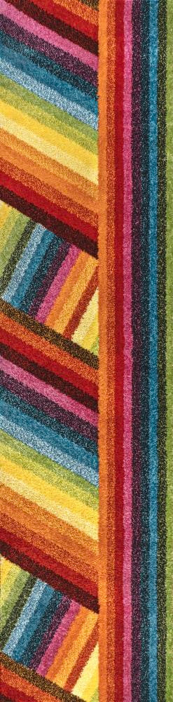 Naz Rainbow Contemporary Stripe Area Rug