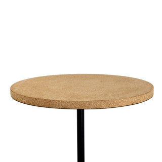 Rock 23.5" Contemporary Minimalist Metal/Cork Round End Table