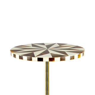 Bramble 23.5" Contemporary Minimalist Metal/Resin Round End Table