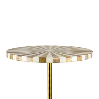 Skyler 23.5" Contemporary Minimalist Metal/Resin Round End Table