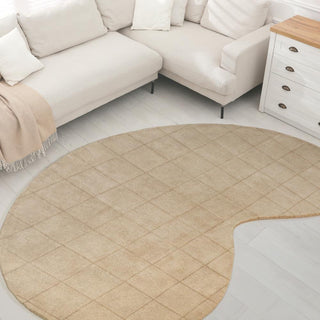 Jute Modern Plaid Grid Handwoven Wool Area Rug