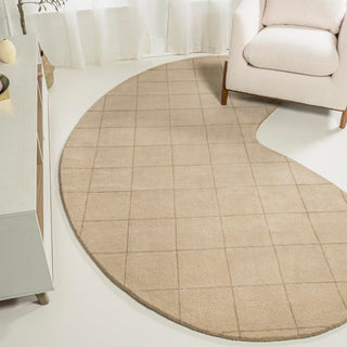 Jute Modern Plaid Grid Handwoven Wool Area Rug