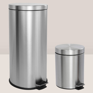 Leo 8-Gallon Step-Open Trash Can with FREE Mini Trash Can