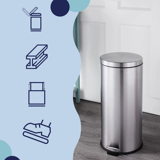 Leo 8-Gallon Step-Open Trash Can with FREE Mini Trash Can