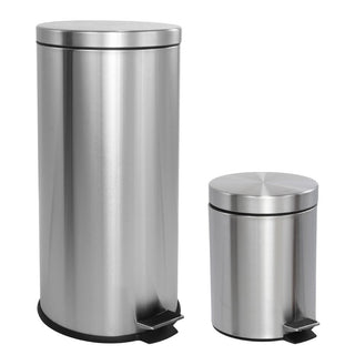 Leo 8-Gallon Step-Open Trash Can with FREE Mini Trash Can