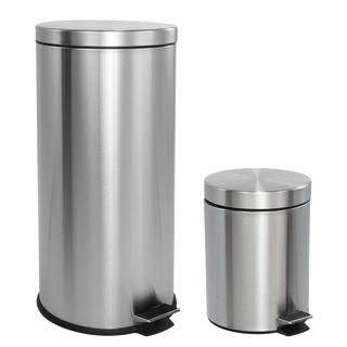 Leo 8-Gallon Step-Open Trash Can with FREE Mini Trash Can