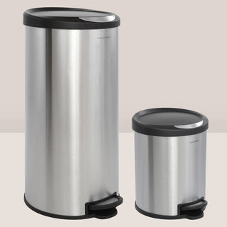 Molly Round 8-Gallon Step-Open Trash Can with FREE Mini Trash Can