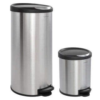 Molly Round 8-Gallon Step-Open Trash Can with FREE Mini Trash Can