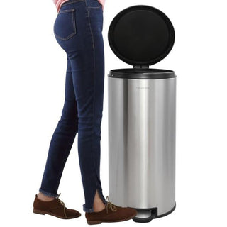 Molly Round 8-Gallon Step-Open Trash Can with FREE Mini Trash Can