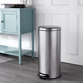 Nathan Round 8-Gallon Step-Open Trash Can with FREE Mini Trash Can