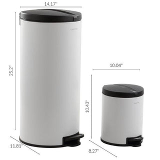 Oscar Round 8-Gallon Step-Open Trash Can with FREE Mini Trash Can