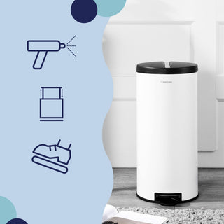 Oscar Round 8-Gallon Step-Open Trash Can with FREE Mini Trash Can