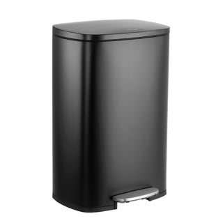 Connor Rectangular 13-Gallon Trash Can with Soft-Close Lid and FREE Mini Trash Can