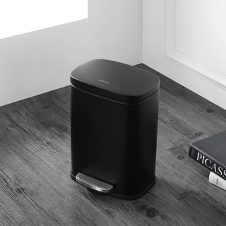 Connor Rectangular 13-Gallon Trash Can with Soft-Close Lid and FREE Mini Trash Can