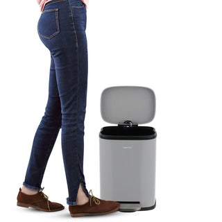 Connor Rectangular 13-Gallon Trash Can with Soft-Close Lid and FREE Mini Trash Can