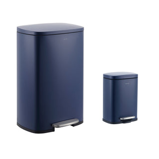 Connor Rectangular 13-Gallon Trash Can with Soft-Close Lid and FREE Mini Trash Can