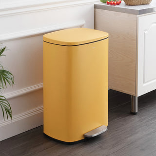 Connor Rectangular 13-Gallon Trash Can with Soft-Close Lid and FREE Mini Trash Can