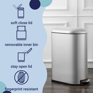 Rassol Mini 2.6-Gallon Step-Open Trash Can