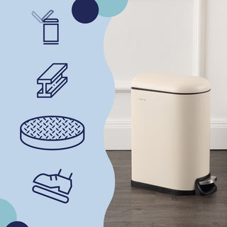 Rassol Mini 2.6-Gallon Step-Open Trash Can