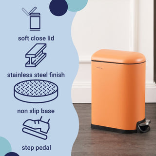 Rassol Mini 2.6-Gallon Step-Open Trash Can