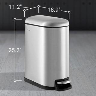 Slyd 10.6-Gallon Step-Open Trash Can