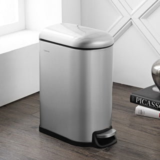 Slyd 10.6-Gallon Step-Open Trash Can