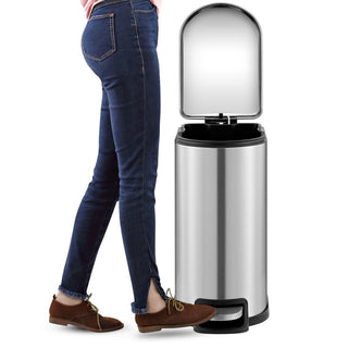 Slyd 10.6-Gallon Step-Open Trash Can