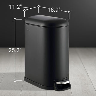 Slyd 10.6-Gallon Step-Open Trash Can