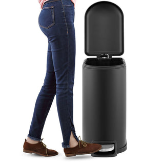 Slyd 10.6-Gallon Step-Open Trash Can