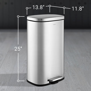 Abrahamus 30 Liter/8 Gallon Step-Open Trash Can