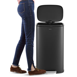 Abrahamus 30 Liter/8 Gallon Step-Open Trash Can