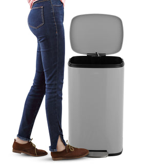 Abrahamus 30 Liter/8 Gallon Step-Open Trash Can