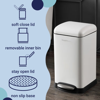 Lopus Retro Mini 3.2-Gallon Step-Open Trash Can