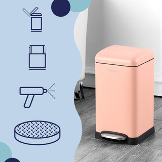 Lopus Retro Mini 3.2-Gallon Step-Open Trash Can