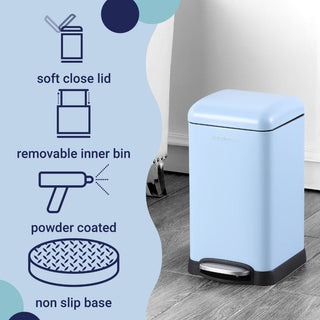 Lopus Retro Mini 3.2-Gallon Step-Open Trash Can