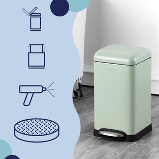 Lopus Retro Mini 3.2-Gallon Step-Open Trash Can