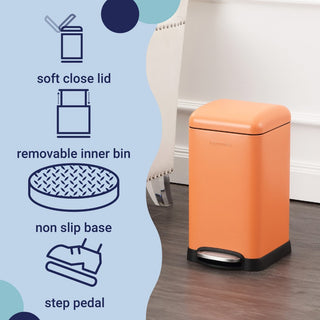 Lopus Retro Mini 3.2-Gallon Step-Open Trash Can