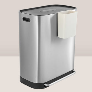 Beni Kitchen Trash/RecycLing 16-Gallon Double-Bucket Step-Open Trash Can