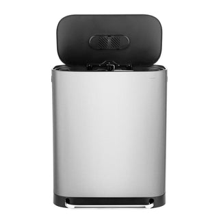 Beni Kitchen Trash/RecycLing 16-Gallon Double-Bucket Step-Open Trash Can