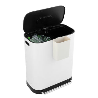 Beni Kitchen Trash/RecycLing 16-Gallon Double-Bucket Step-Open Trash Can