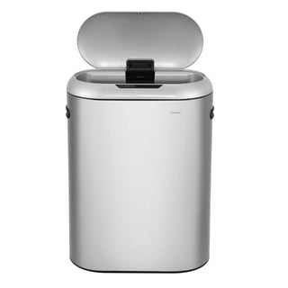 Robo Kitchen 13.2-Gallon Slim Oval Motion Sensor Touchless Trash Can with Touch Mode