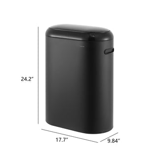 Robo Kitchen 13.2-Gallon Slim Oval Motion Sensor Touchless Trash Can with Touch Mode